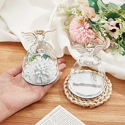 Couvercle en verre ange priant&nbsp;DJEW-WH0038-52