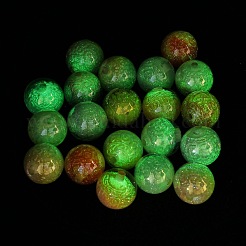 Leuchtende zweifarbige Harz- und Glitzerpuderperlen&nbsp;RESI-F073-02