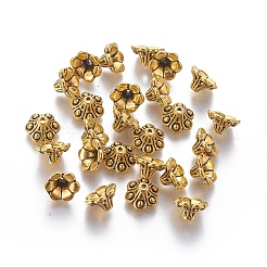 Chapeaux de perles en filigrane de cloche de style tibétain&nbsp;LS-TIBE-A23845-AG-FF