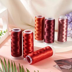 6 Rolle Veloursgarn in 6 Farben&nbsp;AJEW-TA0002-70A