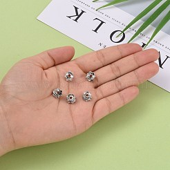Buddhistischen Schmuck Zubehör tibetischen Stil Lotusdoppelseitige Perlenkappen&nbsp;PALLOY-O042-03