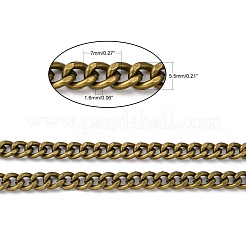 Catene a maglie cubane di ferro&nbsp;CH-R013-7x5.5mm-AB-NF