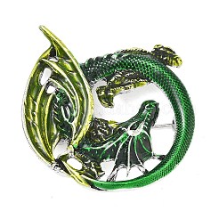 Pelycosaurus-Legierungs-Emaille-Anstecknadeln für Rucksackkleidung&nbsp;JEWB-G044-02AS-01