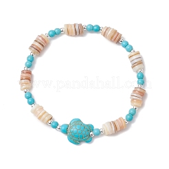 Natürliche Süßwasser-Muschel-Stretch-Armbänder&nbsp;BJEW-JB11804-01