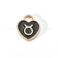 Pendentifs en émail d'alliage plaqué or léger&nbsp;ENAM-R055-05B