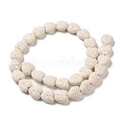 Fili di perle di roccia lavica naturale&nbsp;G-N0114-A36