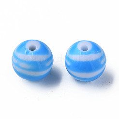 Undurchsichtig gestreifte Acrylperlen&nbsp;MACR-S373-27B-09