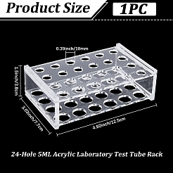 Support pour tubes à essai en verre à 24 trou&nbsp;OFST-WH20007-017B