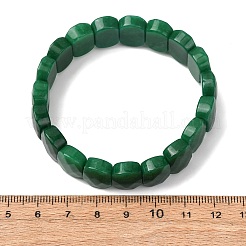 Pulseras elásticas unisex con cuentas de jade blanco natural teñido&nbsp;G-K303-01K-03