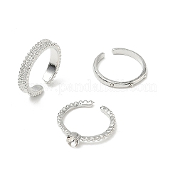 3 juego de anillos brazalete de aleación con micro circonitas cúbicas engastadas&nbsp;CU-CBAF5DC-01P