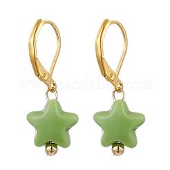 2 paio di orecchini a monachella con perline in ottone e acrilico opaco&nbsp;EJEW-JE06328