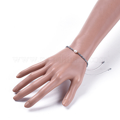 Bracelets de perles tressées en fil de nylon ajustable&nbsp;BJEW-JB04375-04