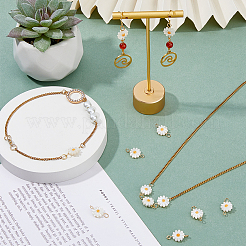 12 Stück natürliche Süßwasser-Muschel-Blumen-Anschluss-Charms&nbsp;PALLOY-HS00006