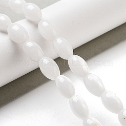 Chapelets de perles de jade blanche naturelle&nbsp;G-B106-B19-01