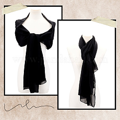 Einfarbiger Chiffonschal&nbsp;AJEW-WH20067-021C