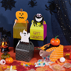 32 scatola di caramelle di carta a tema Halloween in 4 stili&nbsp;CON-BC0007-04
