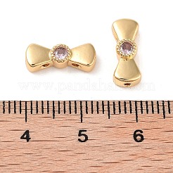 Messing Pavé rosa Zirkonia Schleife mehrreihige Glieder&nbsp;KK-B102-37B-01G