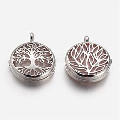 Pendentifs de quartz rose naturel&nbsp;G-G910-F12