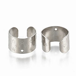 Boucles d'oreilles manchettes en acier inoxydable 304 résistant au ternissement&nbsp;STAS-S078-19