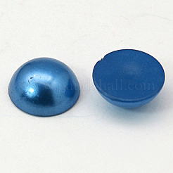 Cabochons demi-ronde bombés en acryliques d'imitation nacre&nbsp;OACR-H001-10M