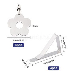 8 Stück 2 Stile Edelstahl Tischdecke Tischdeckengewichte&nbsp;HJEW-OC0001-02