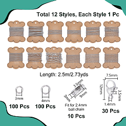 DIY 304 Edelstahl Kettenarmbänder/Halsketten Herstellungssets&nbsp;DIY-GA0008-17