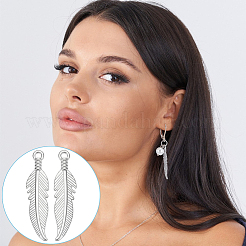 200 pièces pendentifs en alliage de style tibétain&nbsp;FEAT-UN0001-01AS
