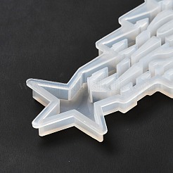 Arbre de noël bricolage 3d avec des moules en silicone de décoration d'affichage d'étoiles&nbsp;DIY-G056-B01