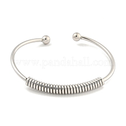 Bracelets manchettes en acier inoxydable 304 anti-ternissement&nbsp;BJEW-P331-06P