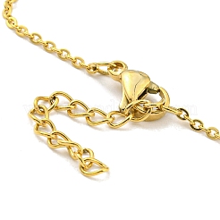 Bracciale a maglie tonde piatte in ottone con turchese sintetico e perle di plastica&nbsp;BJEW-D030-05G