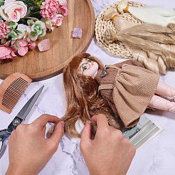 4 perruque de poupée en fibre haute température&nbsp;DOLL-GL0001-04D