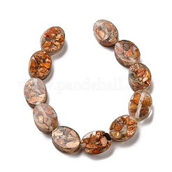 Diaspro imperiale naturale tinto con fili di perline di resina&nbsp;G-G083-A04-01