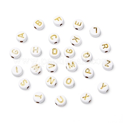 Perline acrilico placcato&nbsp;PACR-YW0001-08G