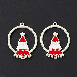 Pendentifs en alliage d'émail peints à la bombe sur le thème de noël&nbsp;FIND-E022-02