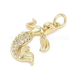 Porte micro ouvrent pendentifs zircone cubique en laiton de placage&nbsp;LS-KK-H509-17G