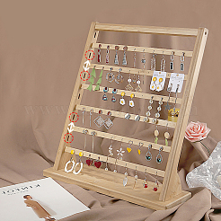 6-stufiger Bambus-Ohrring-Organizer-Halter&nbsp;EDIS-WH0021-27