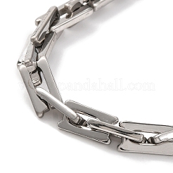 201 Edelstahl Rechteck Gliederkette Halskette&nbsp;NJEW-F222-31P