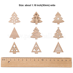 100 pz albero di natale incompiuto ornamenti in legno&nbsp;WOCR-CJ0001-01