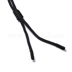 Collar con colgante de corazón de labradorita natural con cordón de nailon&nbsp;G-K338-02