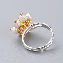 Verstellbare natürlichen Citrin Fingerringe&nbsp;RJEW-JR00291-05