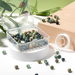 Perle rotonde di crisocolla naturale da 100 pz 8 mm&nbsp;DIY-LS0002-21