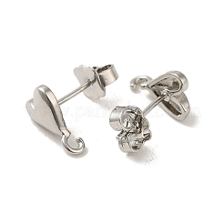 Placage en rack clous en laiton boucles d'oreilles accessoires&nbsp;EJEW-H004-04P