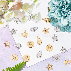 24 pendentif en acier inoxydable de style 201&nbsp;STAS-DC0006-09