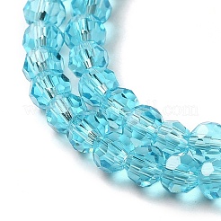 Abalorios de vidrio transparente hebras&nbsp;LS-EGLA-A035-T3mm-D08