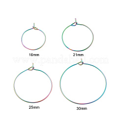 24 pz 4 dimensioni placcatura ionica (ip) 316l acciaio chirurgico orecchini a cerchio risultati&nbsp;STAS-ZZ0001-03M