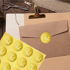 34 foglio di adesivi autoadesivi in lamina d'oro in rilievo&nbsp;DIY-WH0509-083