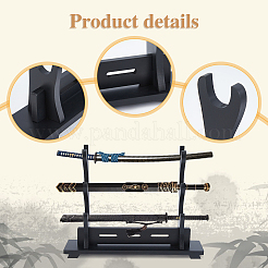 3-stufiger Schwert-Katana-Halter aus Holz&nbsp;ODIS-WH0081-11A