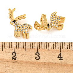 Weihnachtsmotiv Messing Anhänger mit klarem Zirkonia&nbsp;KK-N254-29G