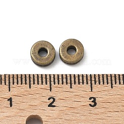 Style tibétain en alliage de plat rond séparateurs perles&nbsp;X-TIBEP-S293-070AB-LF