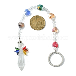 Portachiavi con perline di vetro placcato&nbsp;KEYC-JKC00399-01